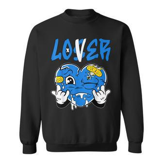 Loser Lover Blue Yellow Drip Heart Matching Outfit Women Sweatshirt - Monsterry
