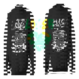 Loser Lover Green Yellow Drip Heart Matching Outfit Sweatshirt - Thegiftio