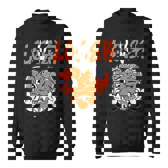 Loser Lover Orange Drip Heart Matching Outfit Women Sweatshirt - Thegiftio