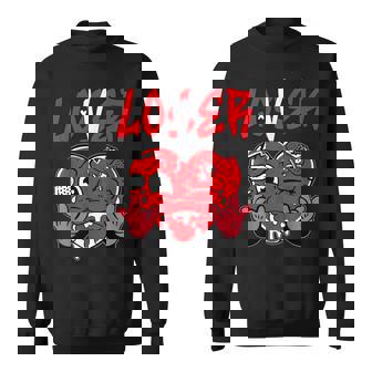 Loser Lover Red Drip Heart Matching Outfit Women Sweatshirt - Thegiftio