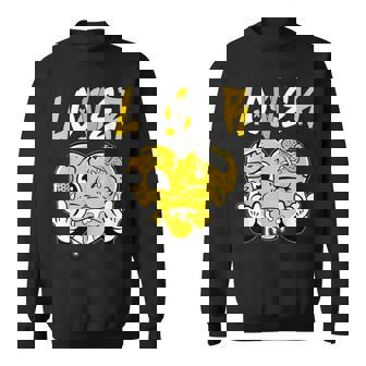 Loser Lover Yellow Drip Heart Matching Outfit Women Sweatshirt - Thegiftio