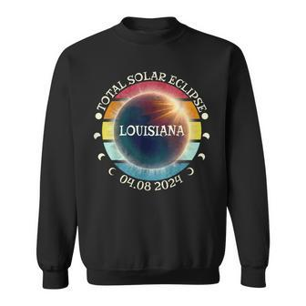 Louisiana Total Solar Eclipse April 8Th 2024 Retro Vintage Sweatshirt | Mazezy UK