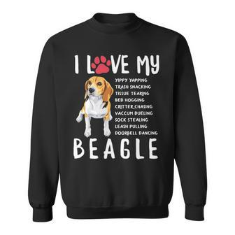 I Love My Beagle Beagle Lover Gif Sweatshirt | Mazezy