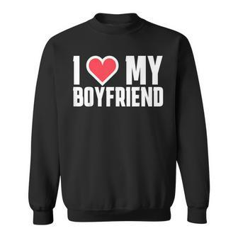 I Love My Bf Boyfriend Sweatshirt - Seseable