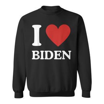 I Love Biden Heart Joe Show Your Support Sweatshirt - Monsterry AU