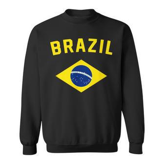 I Love Brazil Minimalist Brazilian Flag Sweatshirt - Monsterry AU