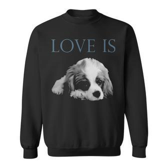 Love Is Cavalier King Charles Spaniel Sweatshirt | Mazezy