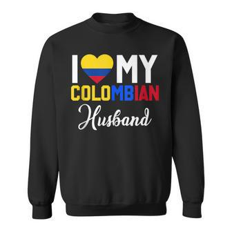 I Love My Colombian Husband Canada Flag Married Couple Sweatshirt - Monsterry
