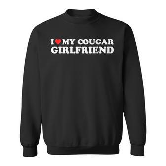 I Love My Cougar Girlfriend Gf I Heart My Girlfriend Sweatshirt - Monsterry