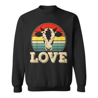Love Cow Retro Sunset Sweatshirt - Thegiftio UK