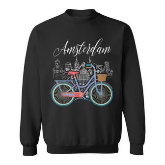 Love Cycling Luv Amsterdam Retro Bike Idea Sweatshirt - Monsterry AU