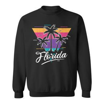 Love Florida Vintage Sunset Style Idea 80S Sweatshirt - Monsterry
