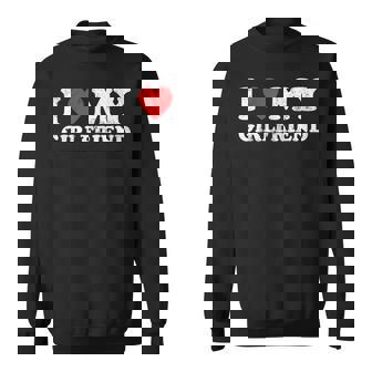 I Love My Girlfriend Retro Heart Sweatshirt - Thegiftio