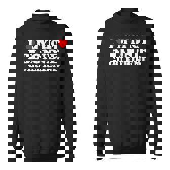 I Love My Hot Blonde Girlfriend I Heart My Hot Blonde Gf Sweatshirt - Thegiftio
