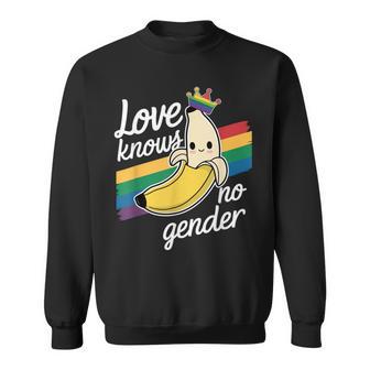 Love Knows No Gender Kawaii Banana Pride Celebration Sweatshirt - Monsterry UK