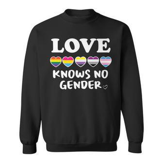 Love Knows No Gender Lgbtq Pride Love Knows No Gender Sweatshirt - Monsterry CA