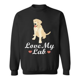 I Love My Lab Cute Golden Labrador Dog Sweatshirt - Monsterry