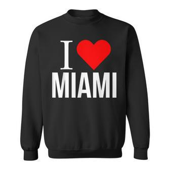 I Love Miami Red Heart Miami Florida Sweatshirt - Monsterry