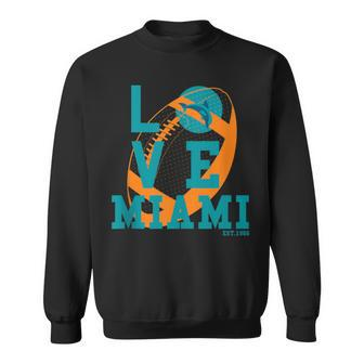 Love Miami Sports Team Athletic Novelty Womens Sweatshirt - Monsterry UK