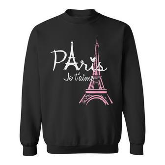 I Love Paris Eiffel Tower France French Souvenir Sweatshirt - Monsterry DE