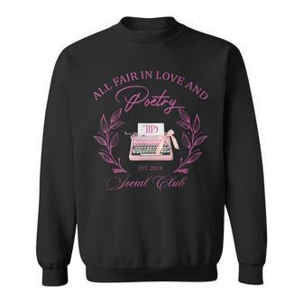 In Love And Poetry Social Club Sweatshirt | Mazezy