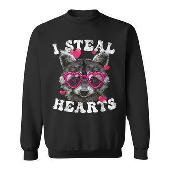 I Love Raccoon Face Raccoon Lover Raccoon Valentine Sweatshirt - Monsterry