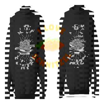 I Love Schnitzel German Food Pork Schnitzel Food Sweatshirt - Monsterry