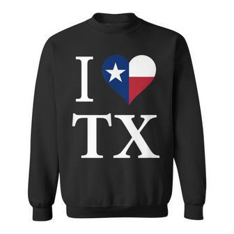 I Love Texas Tx Flag T Sweatshirt - Monsterry