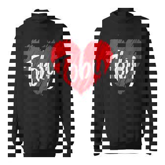 I Love Toby Heart Personalized Name Toby Sweatshirt | Mazezy