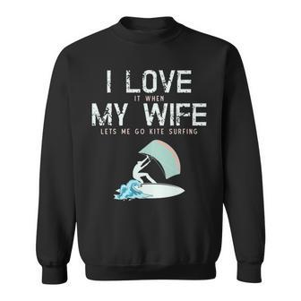 I Love My Wife Kite Surfing Sweatshirt | Mazezy AU