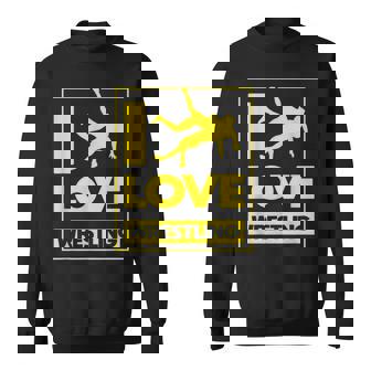 I Love Wrestling Martial Arts Hobby Wrestler Wrestle Sweatshirt - Thegiftio UK