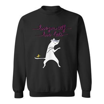 Love Yourself Dear Cats Artistic And Stylish Kung Fu Cat Sweatshirt - Monsterry UK