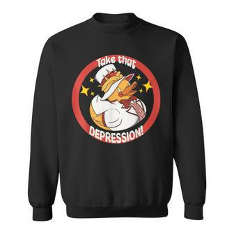 Lucifer Rubber Ducky Take This Depression Sweatshirt - Seseable