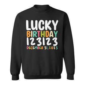 Lucky Birthday 123123 Happy New Year 2024 Birthday Party Sweatshirt - Thegiftio UK