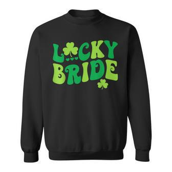 Lucky Bride Groom Couples Matching Wedding St Patrick's Day Sweatshirt - Seseable