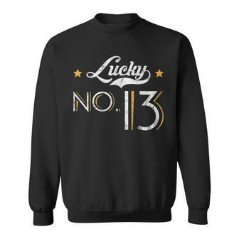 Lucky Number 13 Distressed Great Vintage Sweatshirt - Monsterry UK