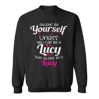 Lucy Name Personalized Christmas Present Her Sweatshirt - Seseable