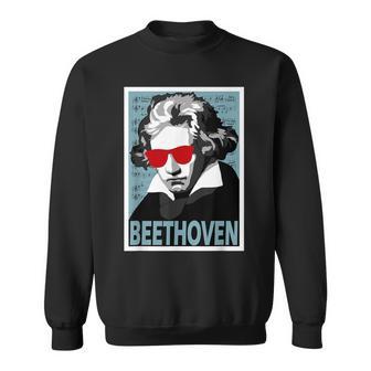 Ludwig Van Beethoven Poster Style Graphic Sweatshirt - Monsterry CA