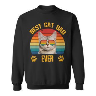 Lustige Katzeatertag Retrointage Papa Best Cat Dad Ever Sweatshirt - Geschenkecke