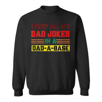 Lustige Papa-Witze In Dad-A-Base-Vintage Zumatertag Heilig Sweatshirt - Geschenkecke