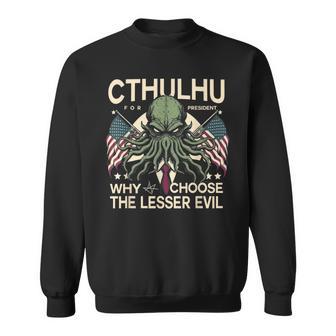 Lustige Wahlen 2024 Cthulhu Für Präsident Sweatshirt - Seseable