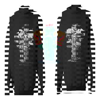 Lustiger Blumenkaktus Für Pflanzenliebhaber Sweatshirt - Seseable