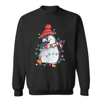 Lustiger Pinguin Weihnachten Dabbing Black Sweatshirt - Seseable