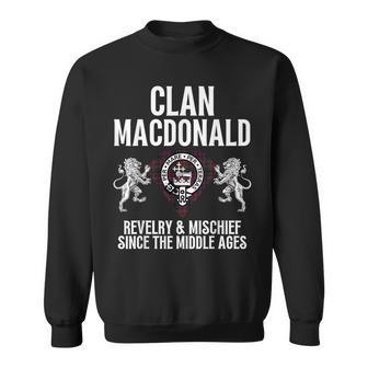 Macdonald Clan Scottish Name Coat Of Arms Tartan Family Sweatshirt - Seseable