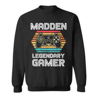 Madden Legendary Video Gamer Custom Name Personalized Gaming Sweatshirt - Thegiftio UK