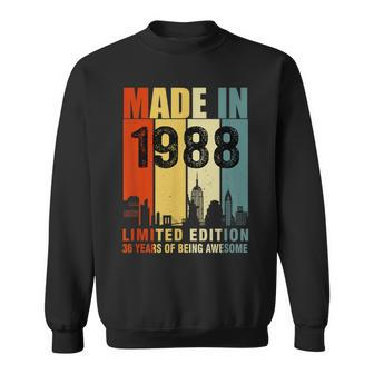 Made In 1988 Limited Edition 36 Years Of Being Awesome Sweatshirt - Monsterry AU