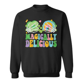 Magically Delicious Hippie St Patrick's Day Skeleton Charms Sweatshirt - Seseable