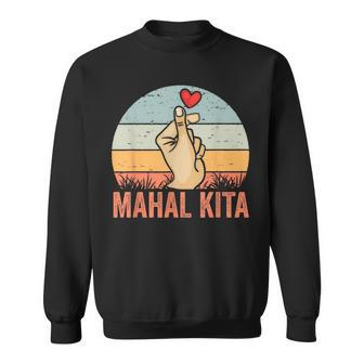Mahal Kita Retro Pinoy Finger Heart For A Filipino Filipina Sweatshirt - Seseable
