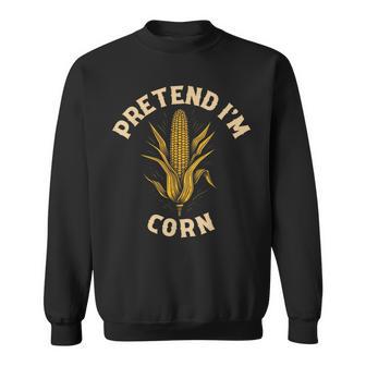 Mais-Motiv Schwarzes Sweatshirt Pretend I'm Corn, Witziges Design Tee - Seseable