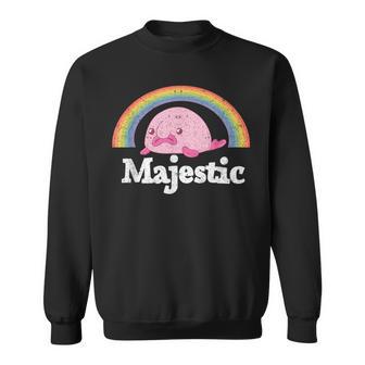 Majestic Blobfish Cute Sea Ocean Creatures Vintage Blob Fish Sweatshirt - Monsterry